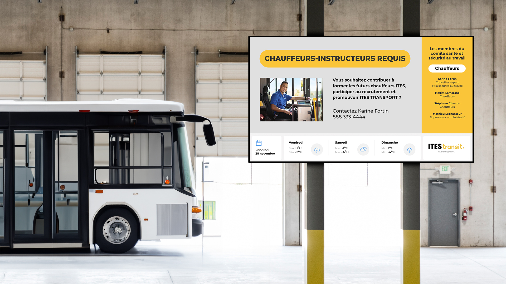 Affiche numérique Garage dautobus