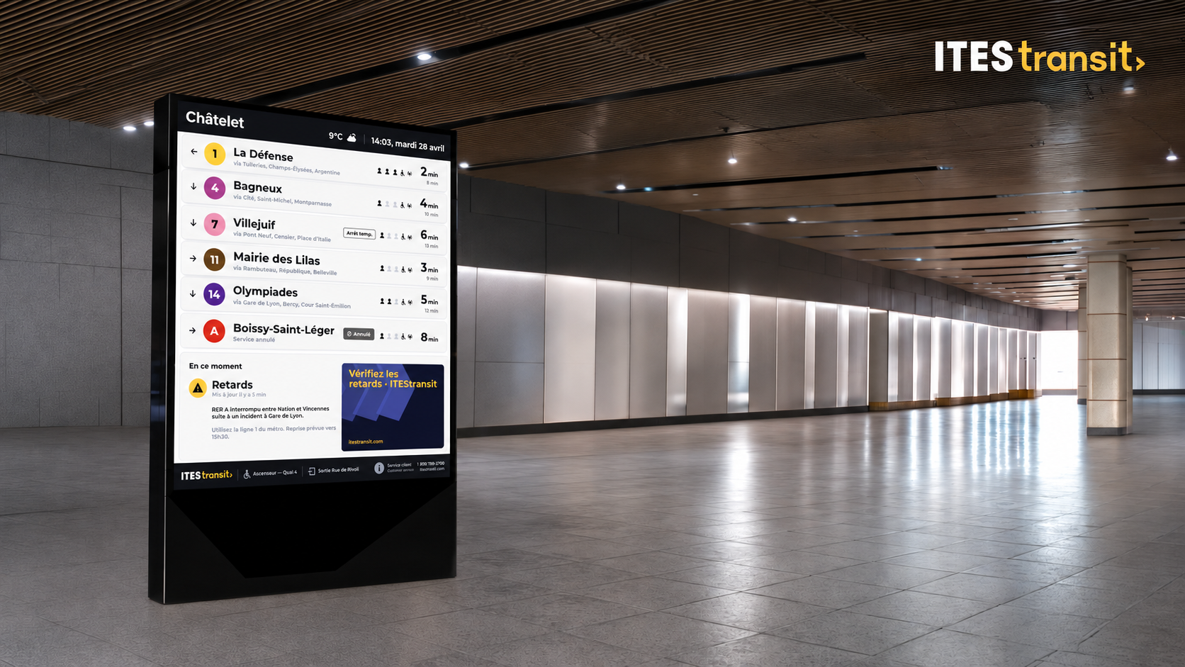 Système d'information voyageur ITEStransit