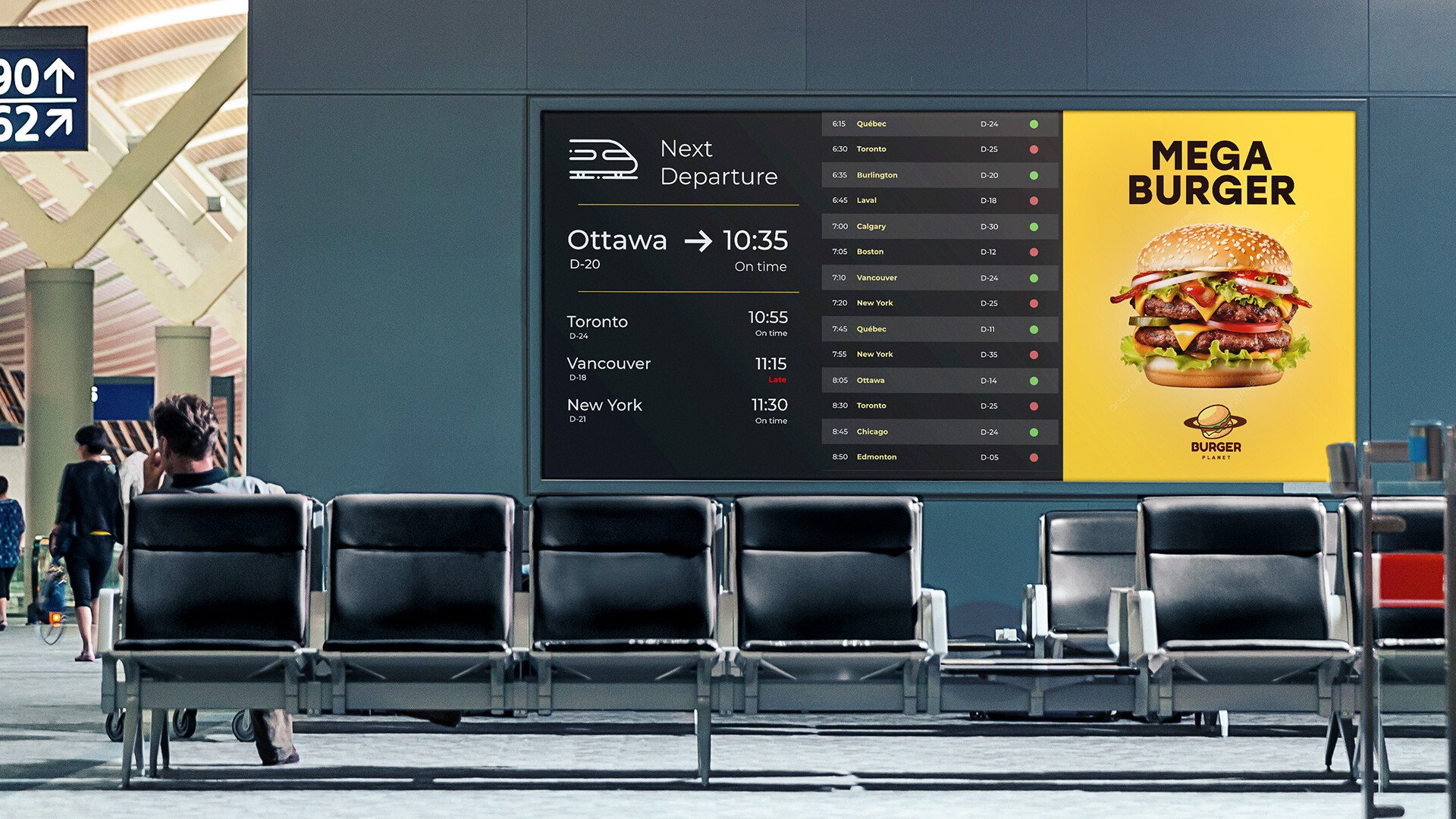 digital displays with advertising partnerships