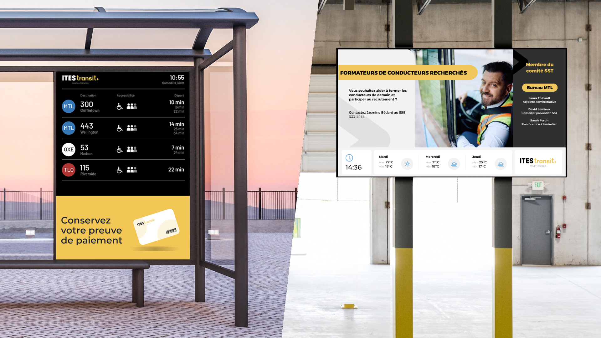 Contenu disponible via ITEStransit